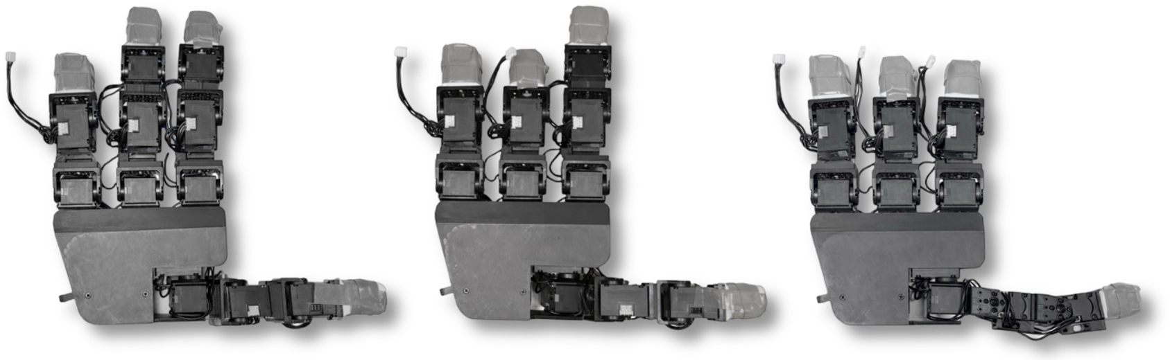 LEAP hand variants with reduced DoFs